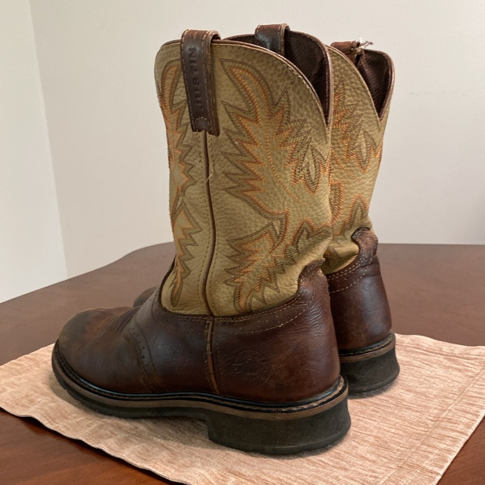 Justin Original Work Boots - Men Sz 11D - Picture 4 of 14